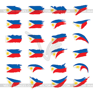 Philippines flag, - vector clipart