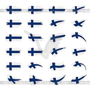 Finland flag, - vector clipart