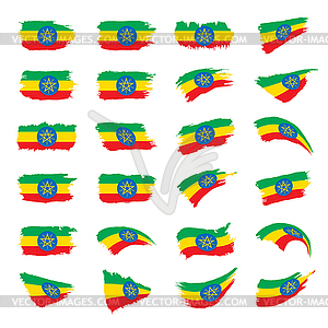 Флаг Эфиопии, - векторное изображение клипарта