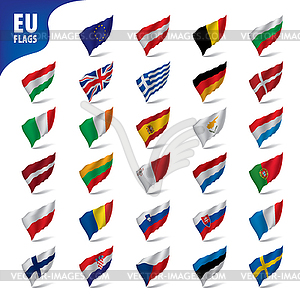 Flags of european union - vector clipart