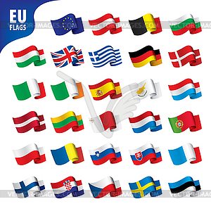 Флаги европейского союза - клипарт в векторе