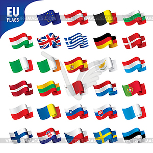 Flags of european union - vector image