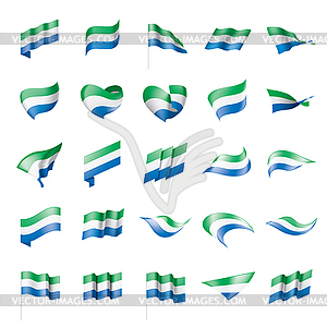 Sierra Leone flag, - stock vector clipart