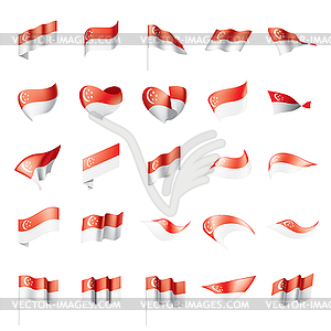 Singapore flag, - vector clipart