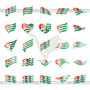 Abkhazia flag, - vector clipart