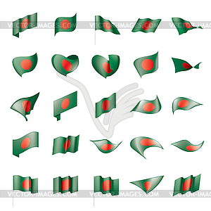 Бангладешский флаг, - клипарт в формате EPS