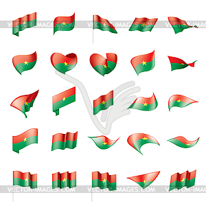 Burkina Faso flag, - vector clipart