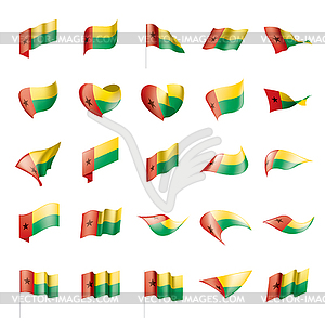 Guinea Bissau flag, - vector clip art