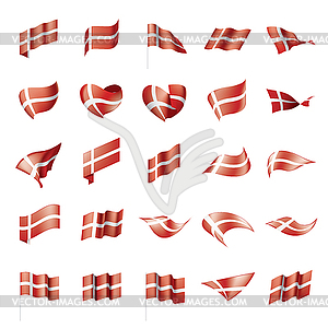 Датский флаг, - векторизованный клипарт