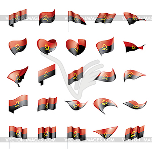 Angola flag, - vector clipart