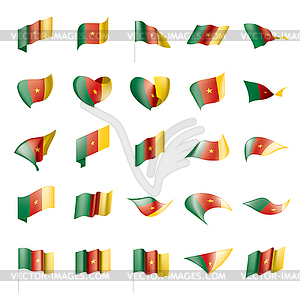 Камерунский флаг, - изображение в векторе / векторный клипарт