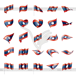 Laos flag, - vector clip art