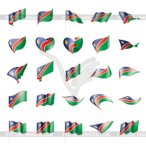 Namibia flag, - vector clipart