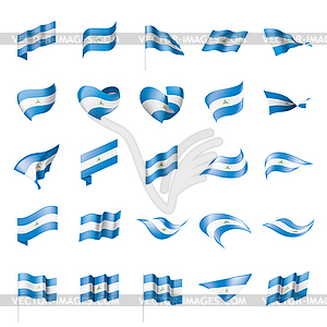Флаг Никарагуа, - векторный клипарт / векторное изображение