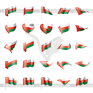 Oman flag, - vector clipart