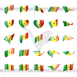 Senegal flag, - stock vector clipart