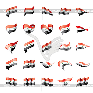 Syria flag, - vector clip art