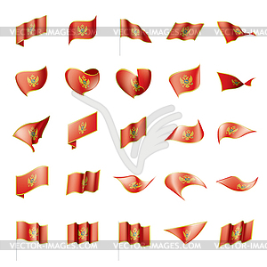 Montenegro flag, - vector image