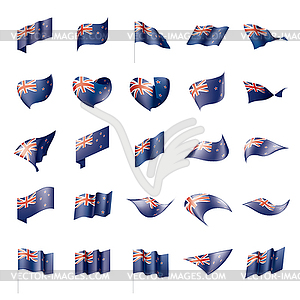 New Zealand flag, - stock vector clipart