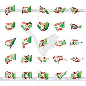 Burundi flag, - vector clipart