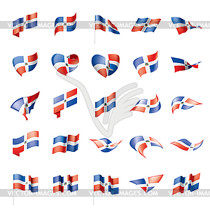 Dominicana flag, - vector clipart