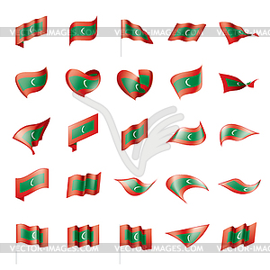 Maldives flag, - vector clipart