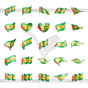 Sao Tome and Principe flag, - vector image