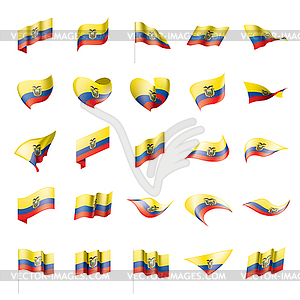 Ecuador flag, - vector clipart