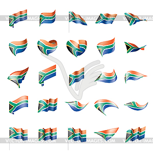 south african flag vector