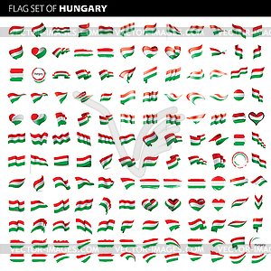 Hungary flag, - vector clipart