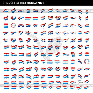 Netherlands flag, - vector clip art