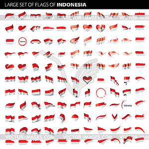 Indonesia flag, - vector image