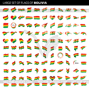 Bolivia flag, - vector clipart