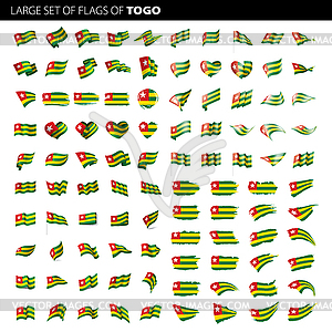 Togo flag, - vector image