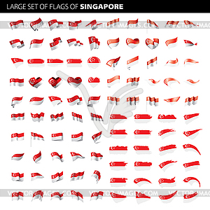 Singapore flag, - vector EPS clipart