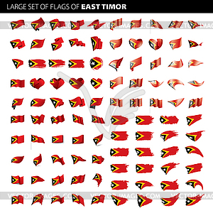 East timor flag, - color vector clipart
