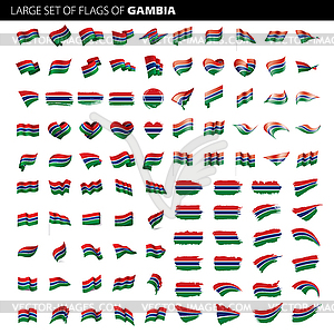 Gambia flag, - vector image