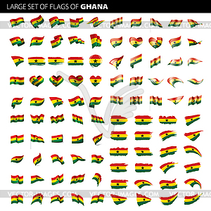 Ghana flag, - vector clipart