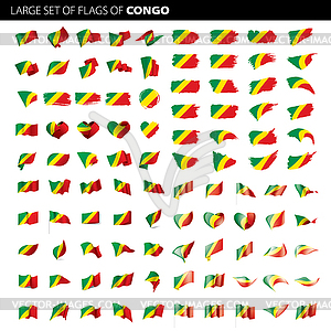 Congo flag, - vector image