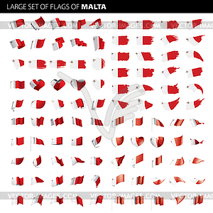 Malta flag, - vector clip art