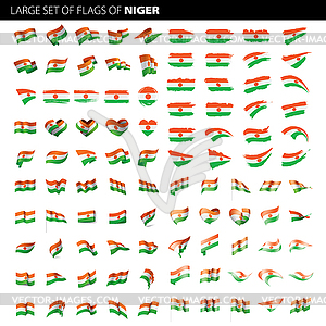 Niger flag, - vector image