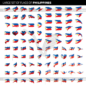 Philippines flag, - vector clip art