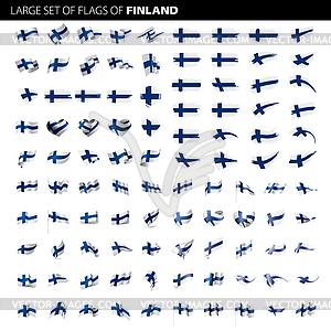 Finland flag, - vector clipart