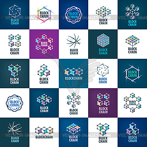 Logo blockchain - vector clipart