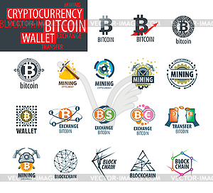 Icon set for cryptography - vector image