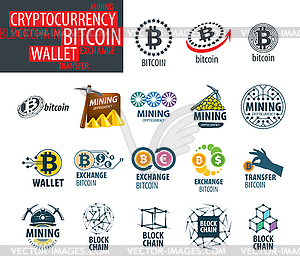 Icon set for cryptography - vector image