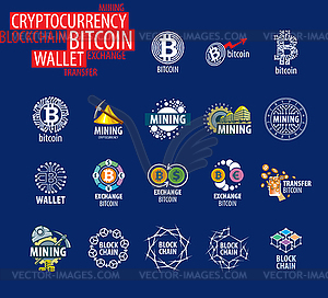 Icon set for cryptography - vector image