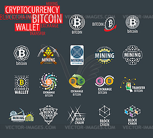 Icon set for cryptography - vector clip art