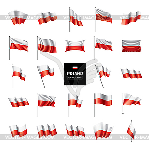 Poland flag, - vector clipart / vector image