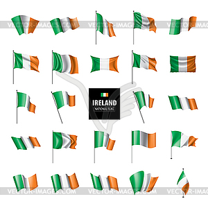 Ireland flag, - vector clipart